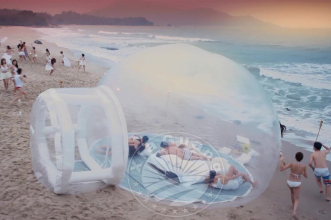 河东充气球形帐篷